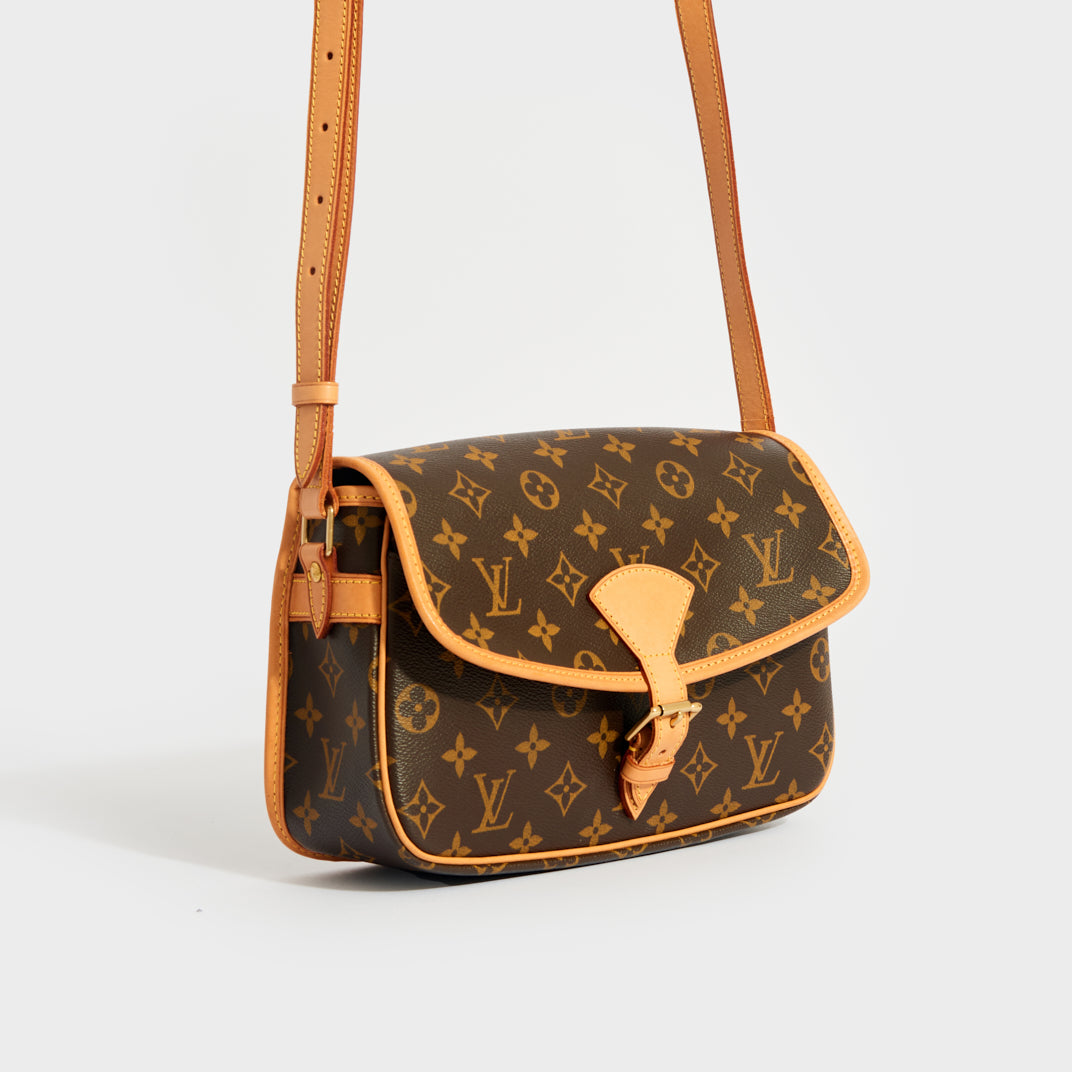 Louis Vuitton Vintage Monogram Flap Messenger Bag Brown