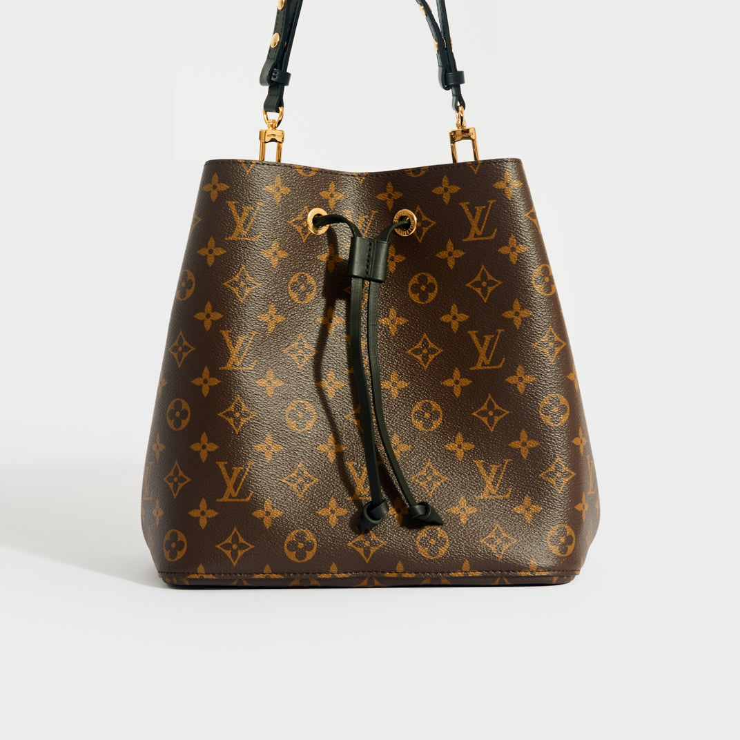 Louis Vuitton Neo drawstring bucket bag Brown Leather Cloth ref.558348 -  Joli Closet