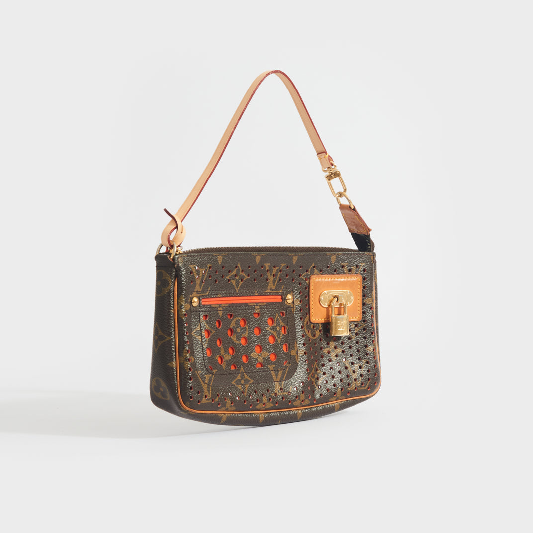 Fendi Pochette Plate Brown Canvas Clutch Bag ()