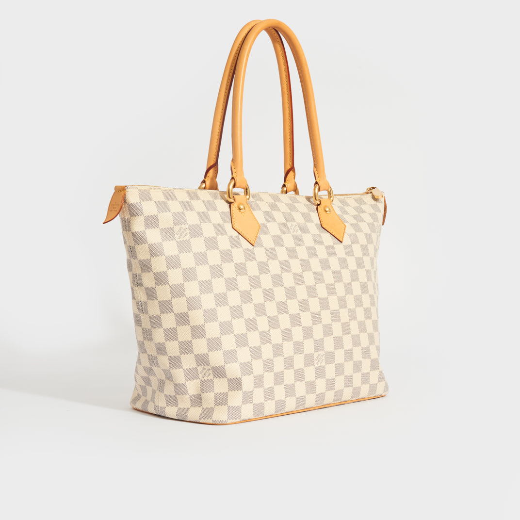 Louis Vuitton Damier Azur Saleya MM Tote For Sale at 1stDibs