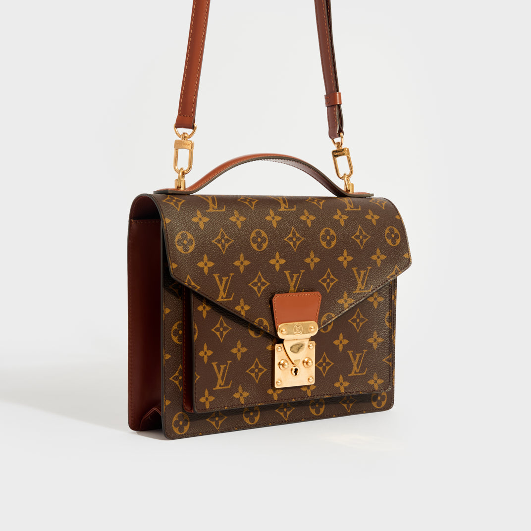 LOUIS VUITTON Vintage Monceau Satchel Bag in Monogram Canvas 2001