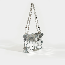 Load image into Gallery viewer, Side view of the PACO RABANNE Sparkle 1969 Sequin Mini Crossbody Bag