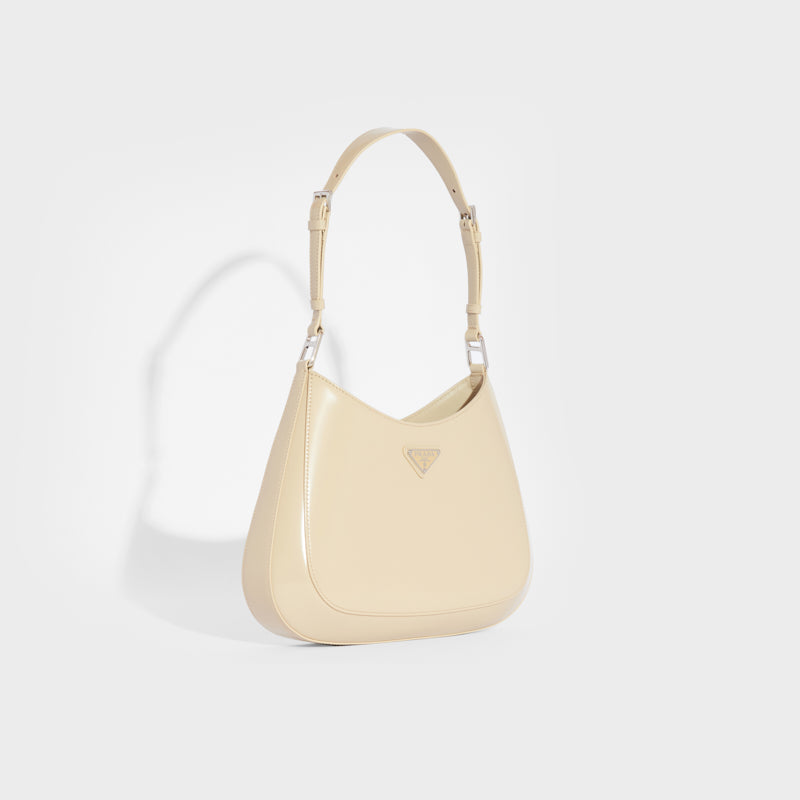 Prada Re-Nylon and Saffiano Leather Tote Bag Desert Beige in Nylon/Leather  - US