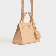 Load image into Gallery viewer, PRADA Double Tote Bag in Beige Saffiano Leather