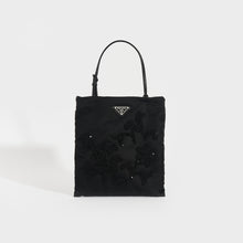 Load image into Gallery viewer, PRADA Floral-Beaded Nylon Bag in Black