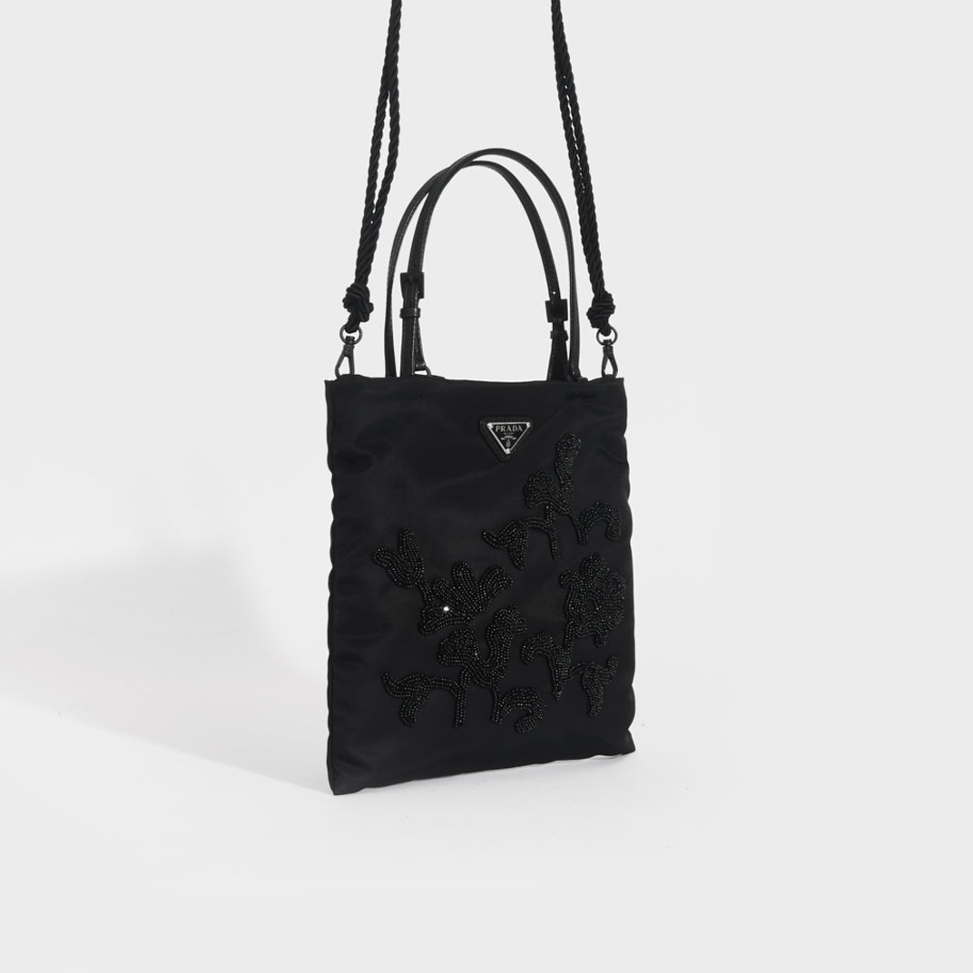 Prada black nylon clearance tote