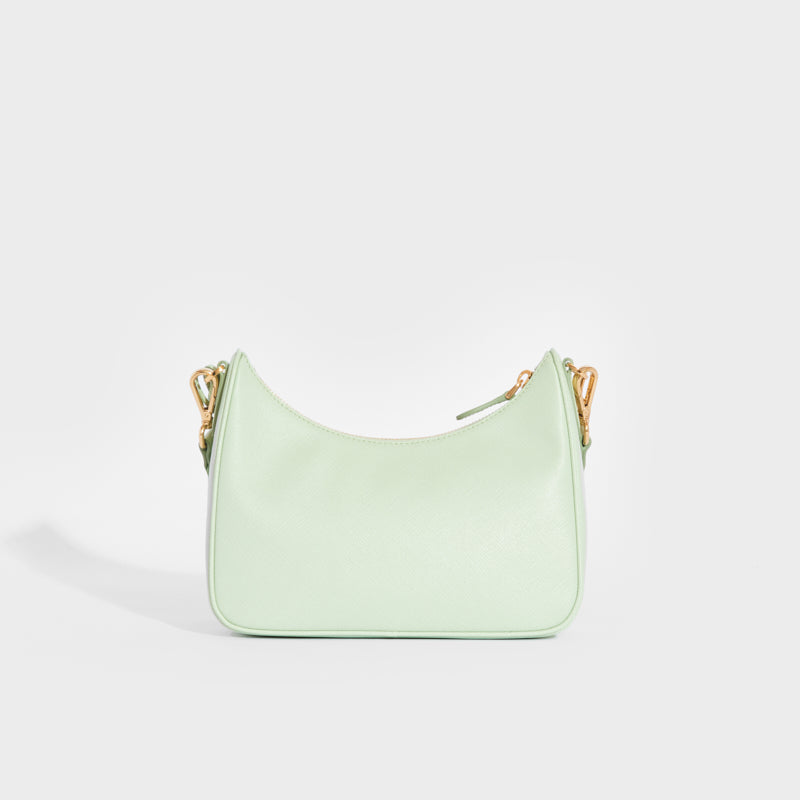 Hobo Re-edition 2005 Saffiano Leather Crossbody in Aqua