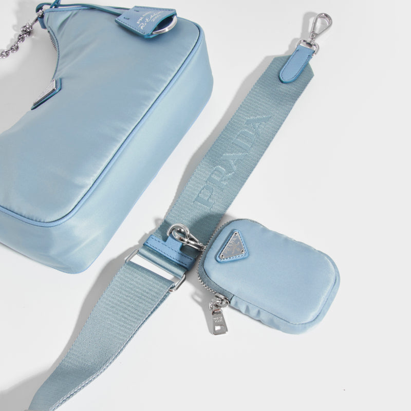 Hobo Re-edition 2005 Nylon Crossbody in Astral Blue