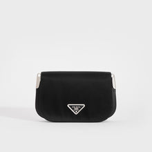 Load image into Gallery viewer, Front view of the PRADA Nylon and Leather Shoulder Bag in Black