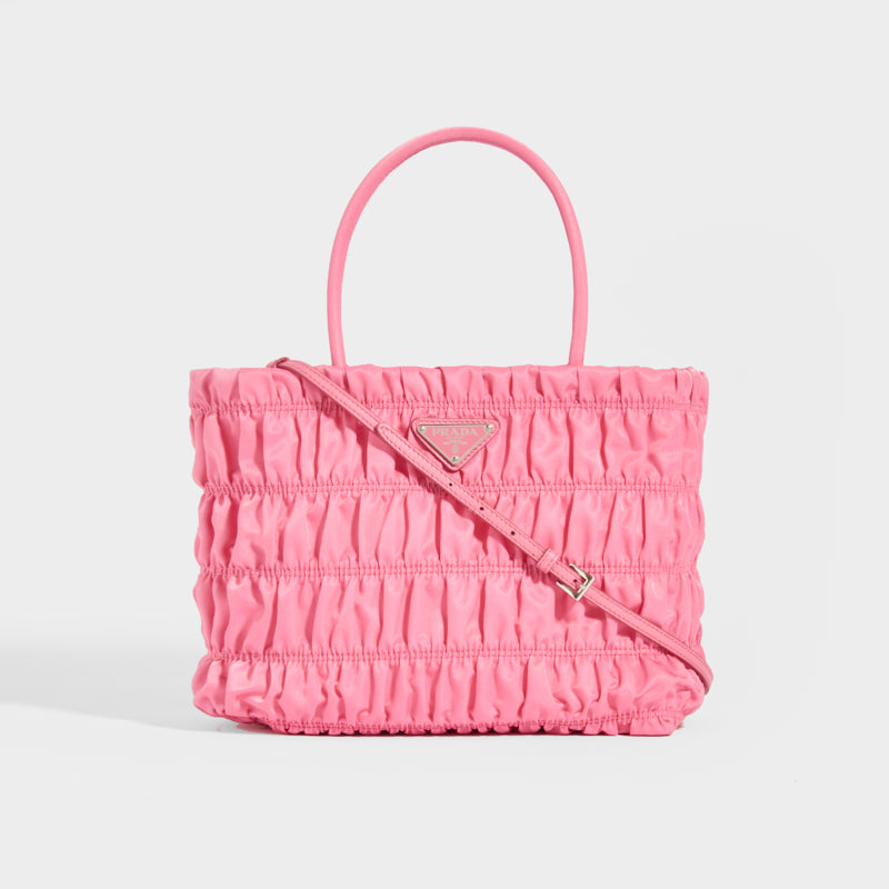 PRADA Nylon Tote in Begonia Pink | COCOON
