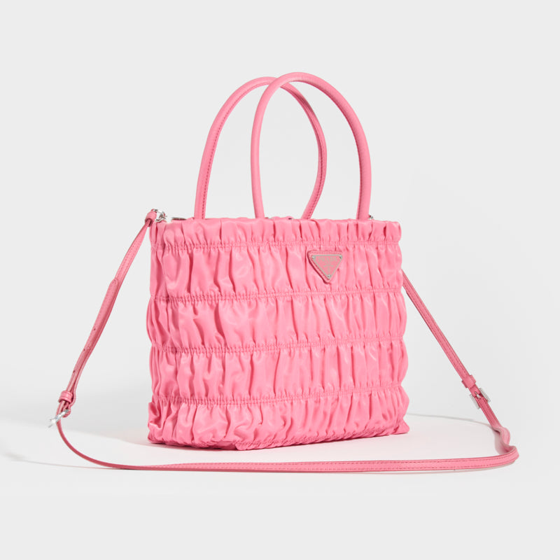 Prada nylon ruched bag store