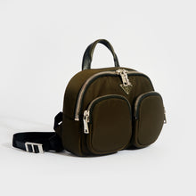 Load image into Gallery viewer, PRADA Triangle Nylon Backpack in Khaki