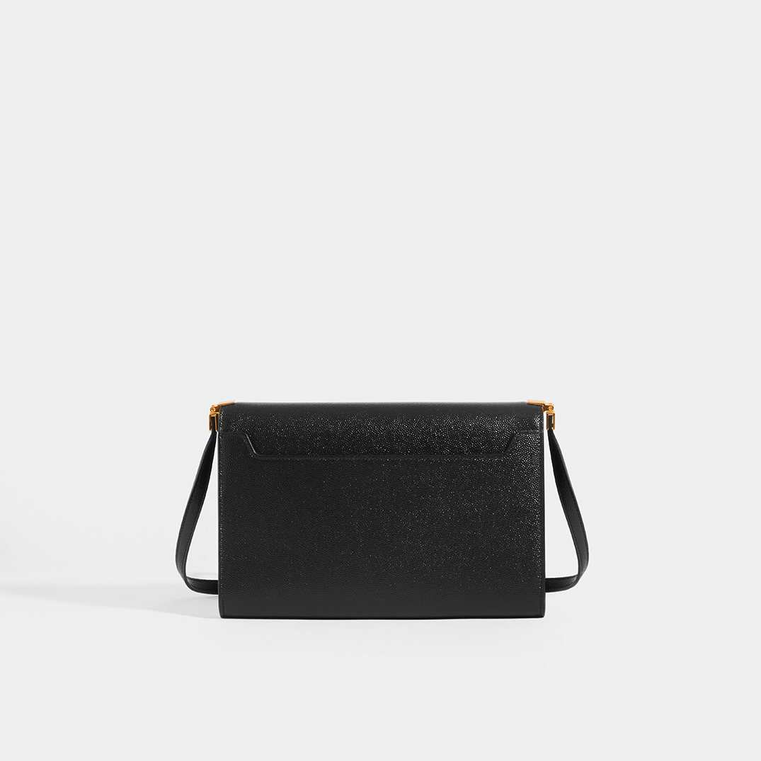 Uptown textured-leather shoulder bag