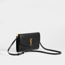 Load image into Gallery viewer, SAINT LAURENT Uptown Mini Crossbody in Black Grained Leather