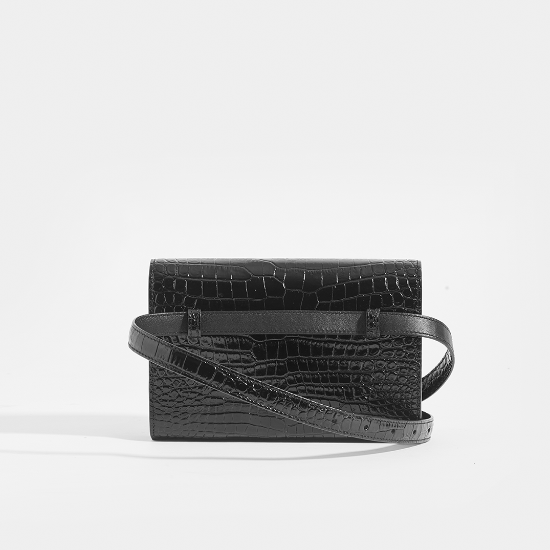 Mango croc effect belt bag sale