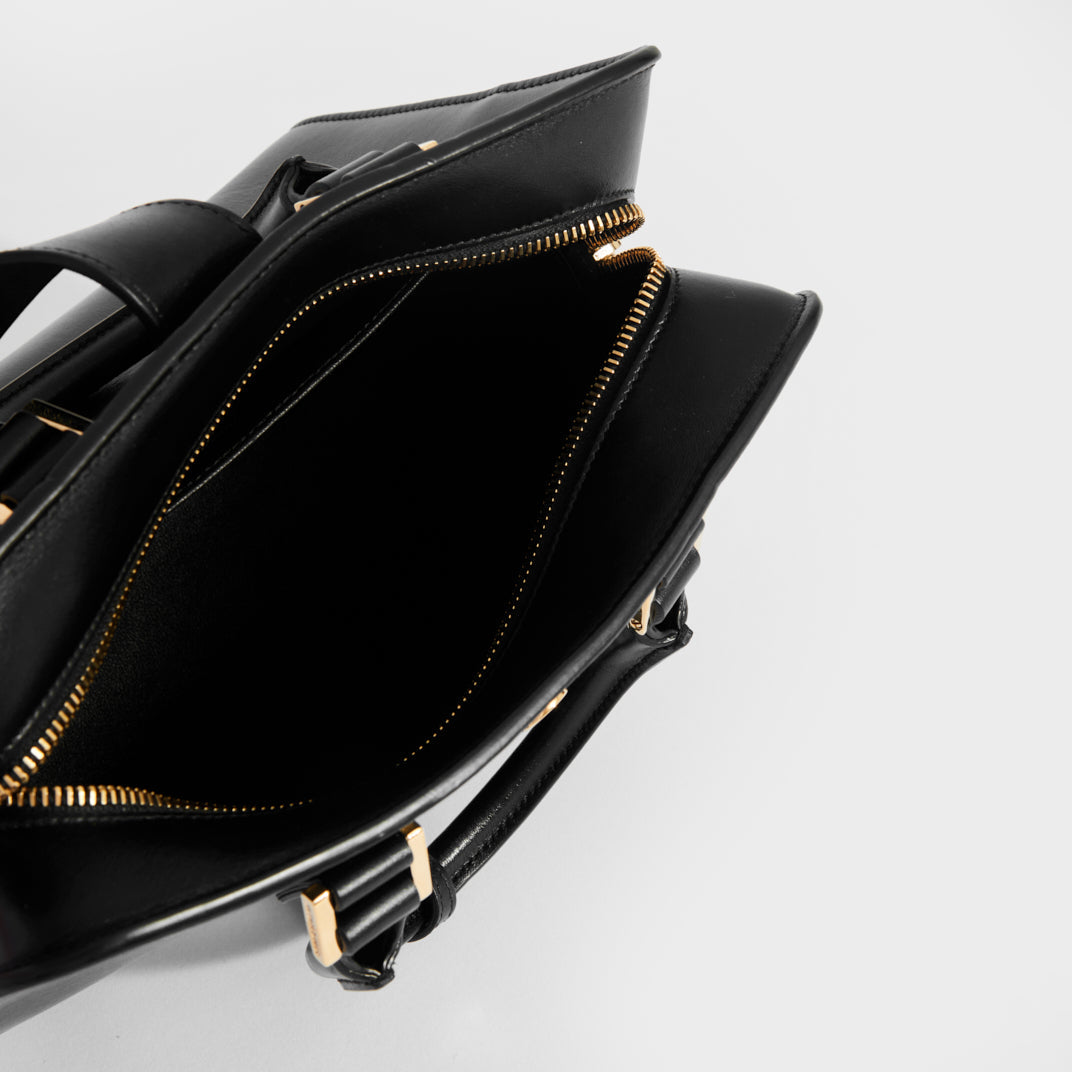 Baby Cabas Monogramme Bag in Black Leather
