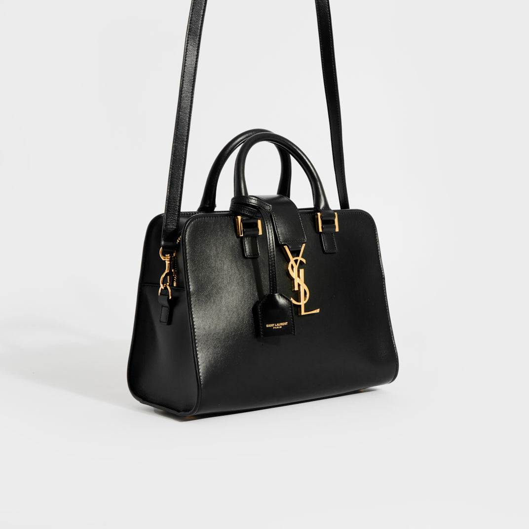 Baby Cabas Monogramme Bag in Black Leather