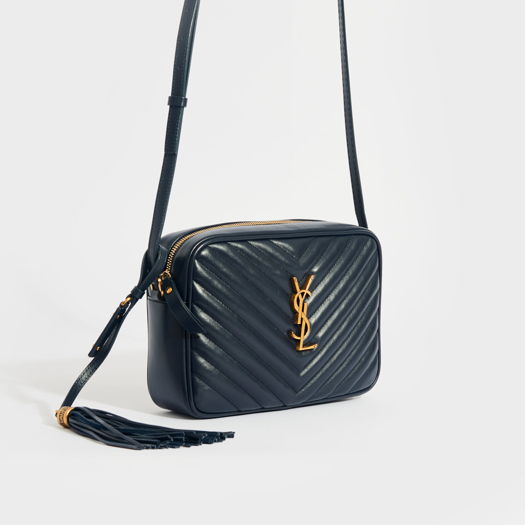 Ysl lou top camera bag navy