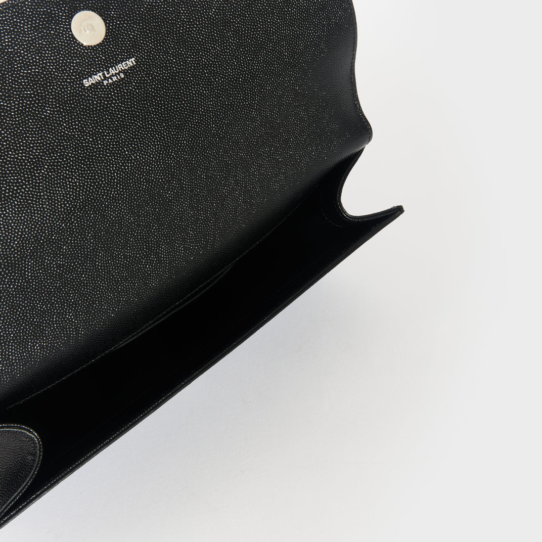 Monogram Studded Clutch in Black