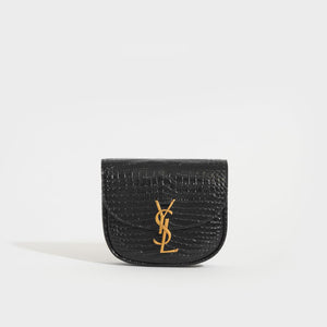 SAINT LAURENT Small Kaia Leather Shoulder Bag in Black