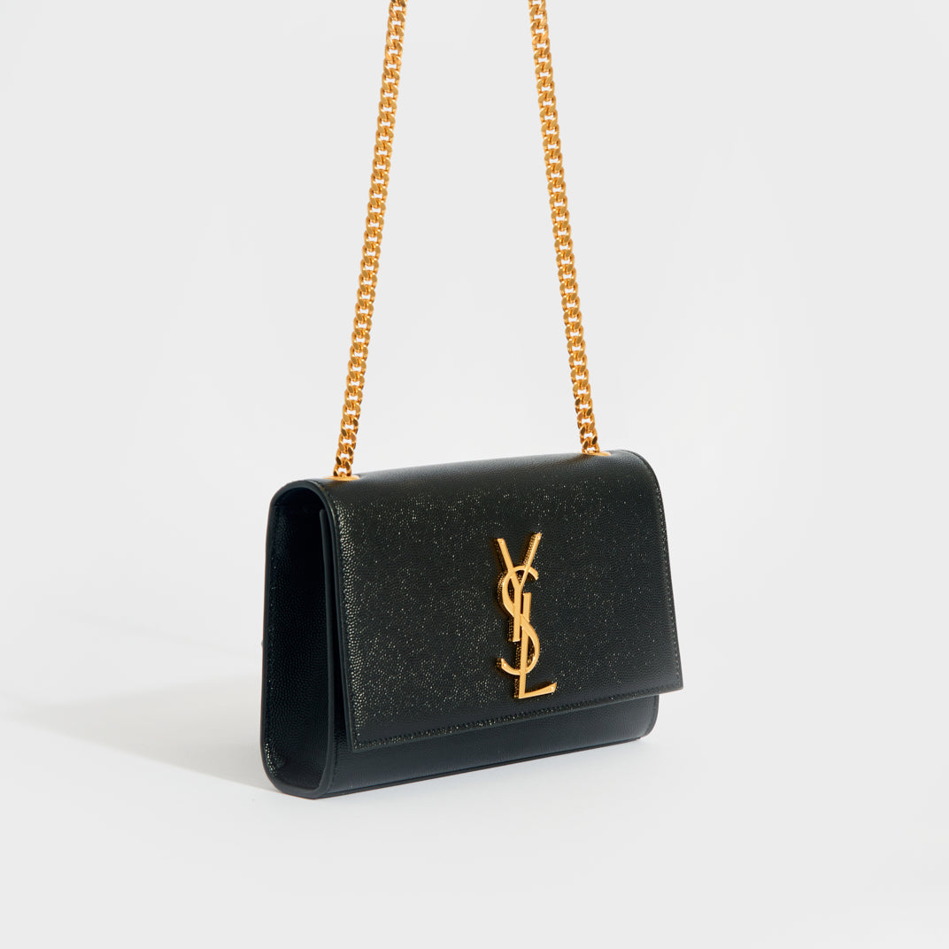 SAINT LAURENT Small Kate Shoulder Bag in Black