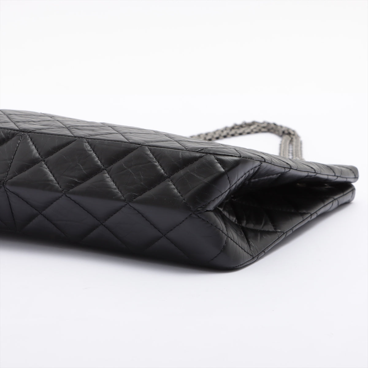 Reissue 2.55 Computer Laptop Work Business Classic Tote Bag in Black Aged Calfskin 2015-2016