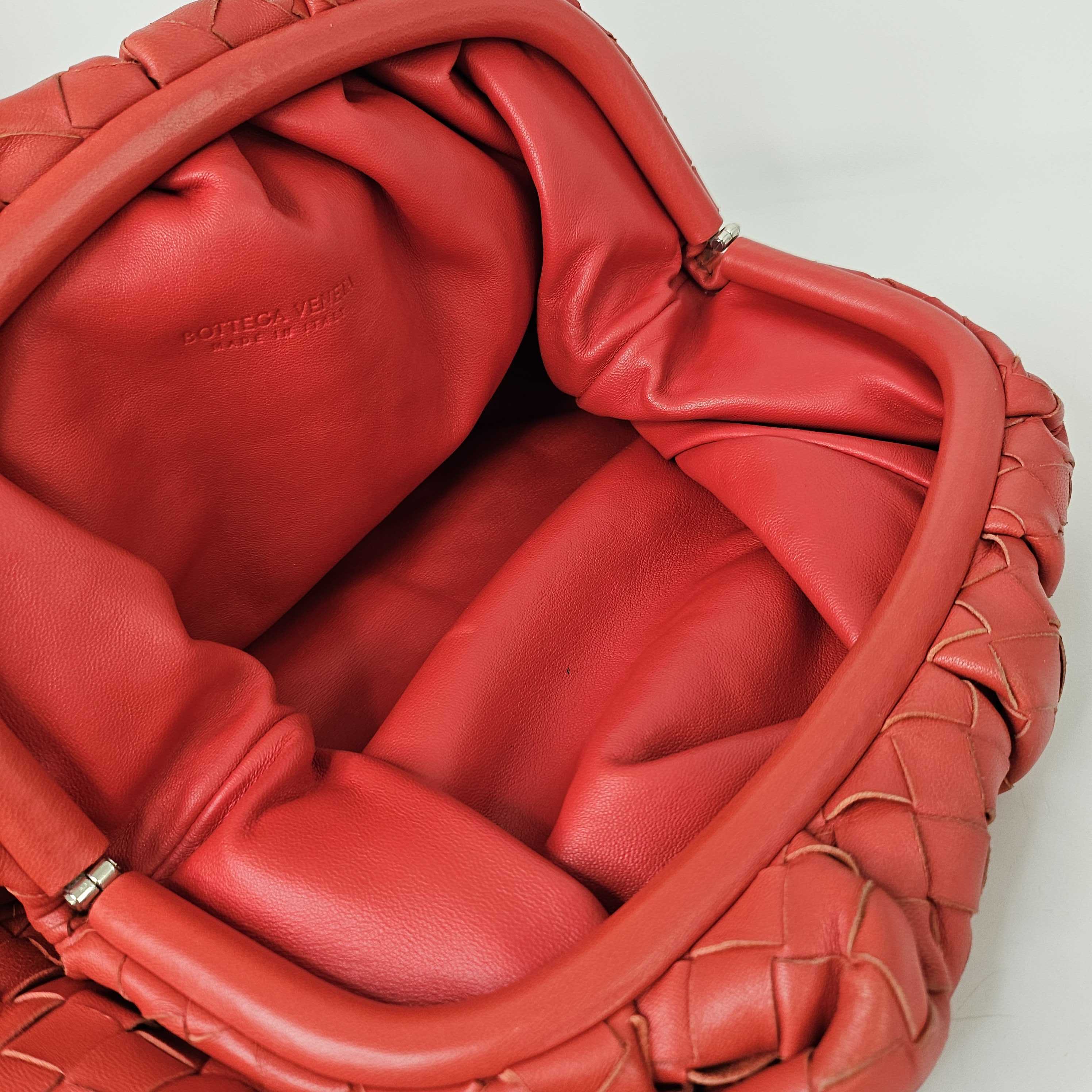 The Pouch Intrecciato Leather Clutch in Red [ReSale]