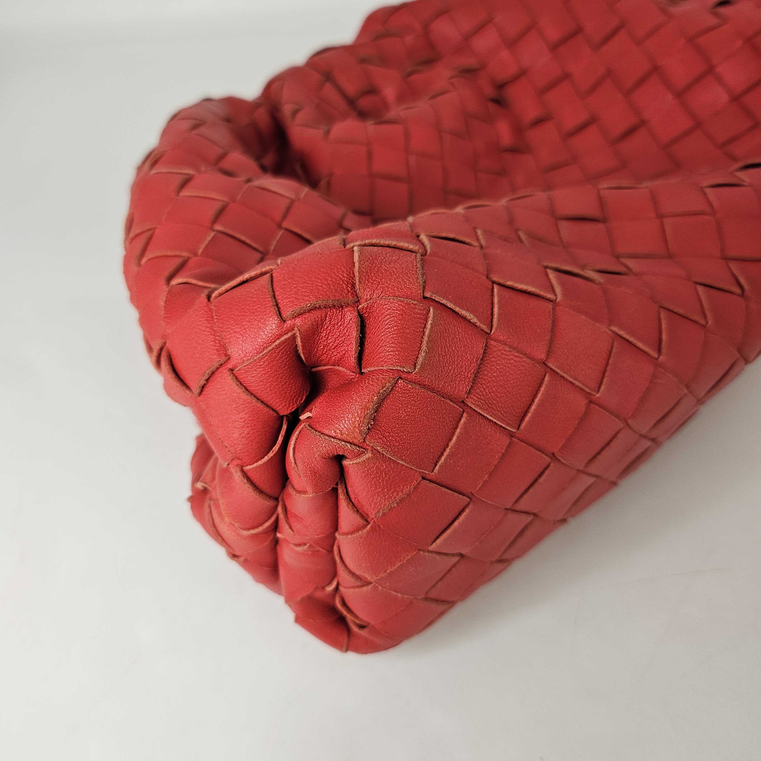 The Pouch Intrecciato Leather Clutch in Red [ReSale]