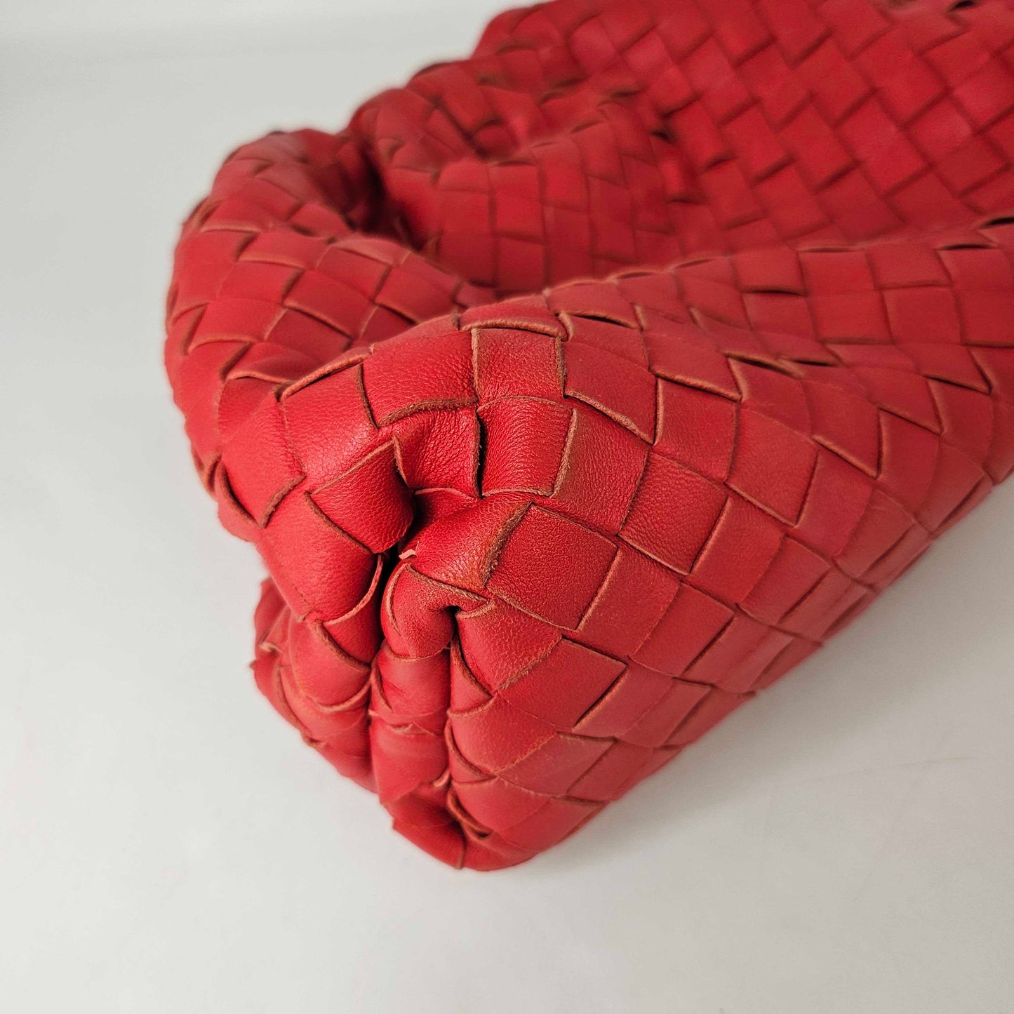 The Pouch Intrecciato Leather Clutch in Red [ReSale]