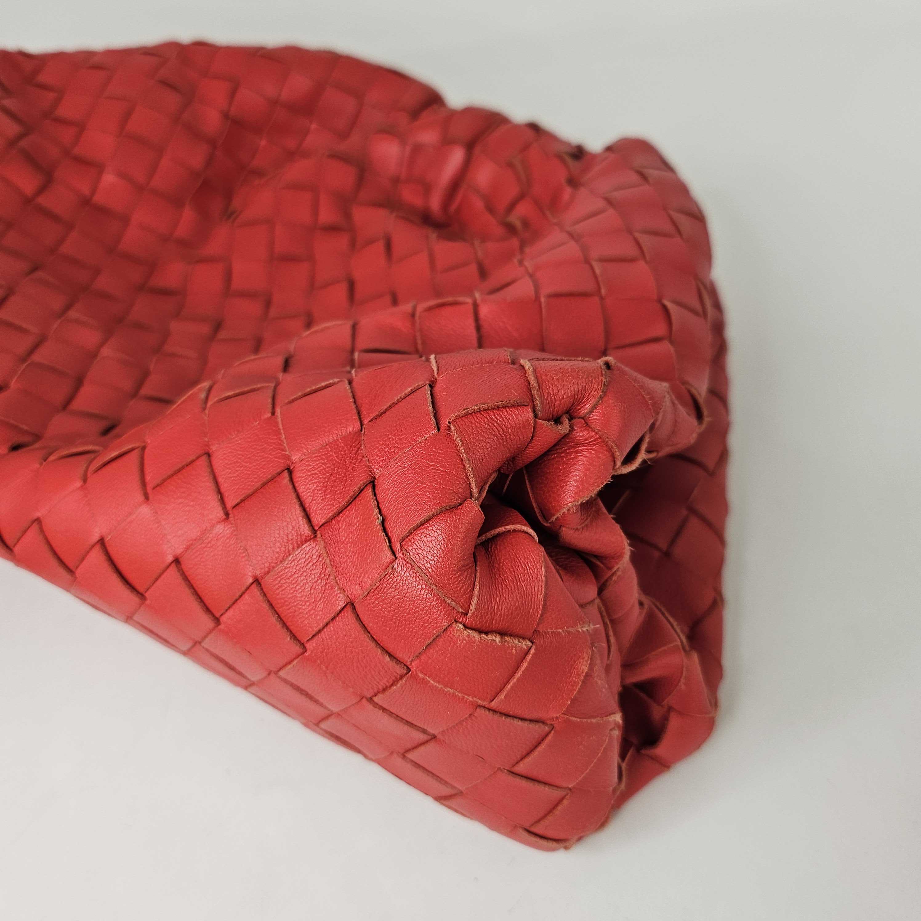 The Pouch Intrecciato Leather Clutch in Red [ReSale]
