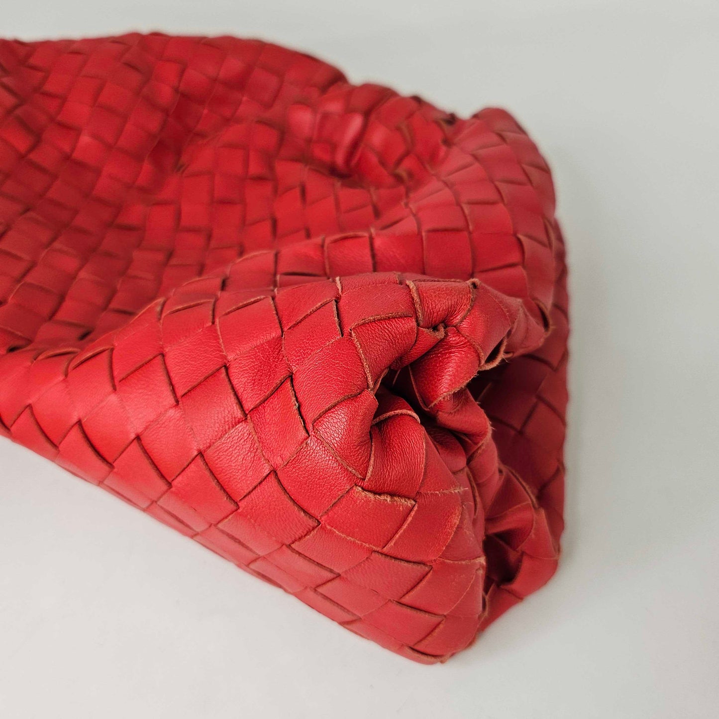 The Pouch Intrecciato Leather Clutch in Red [ReSale]
