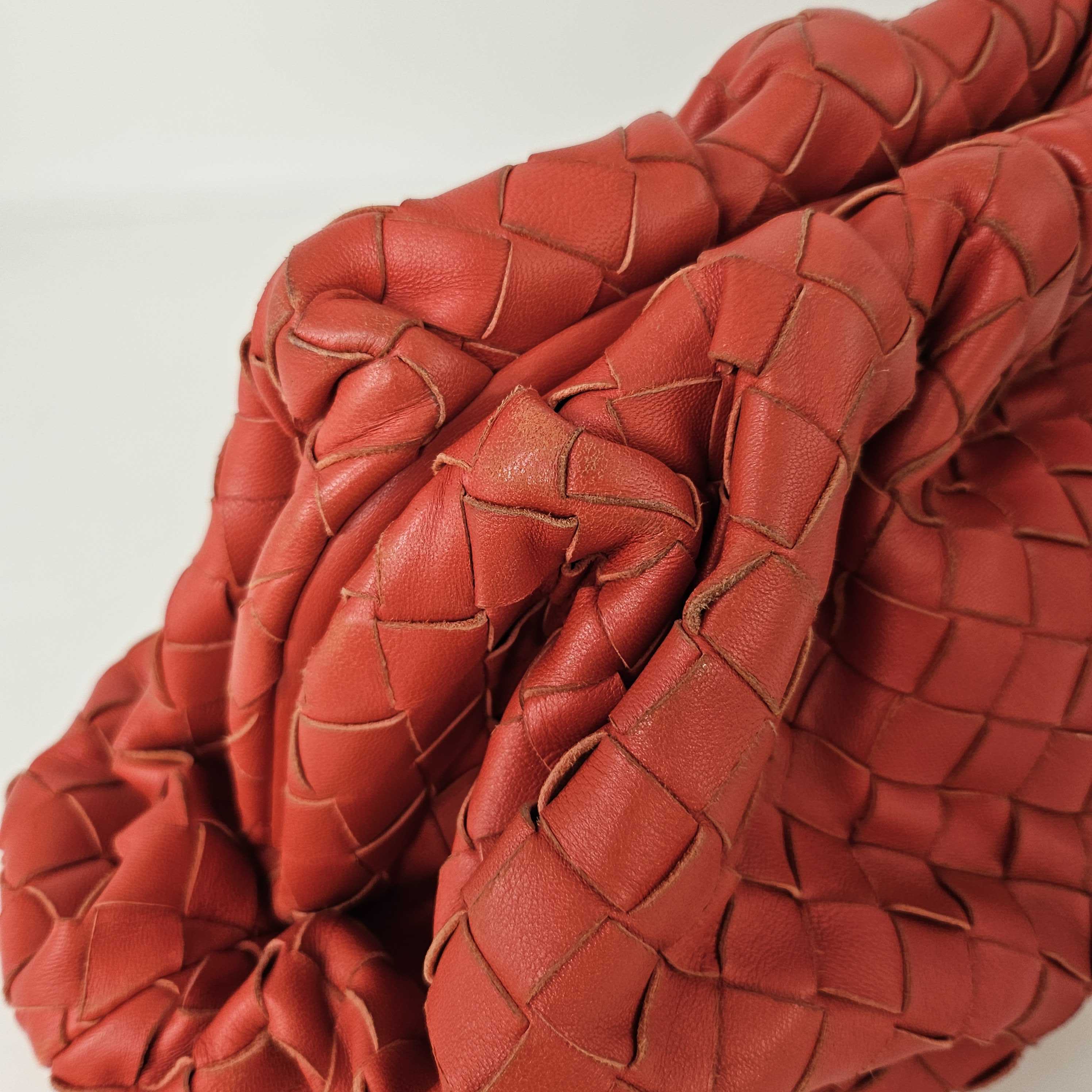 The Pouch Intrecciato Leather Clutch in Red [ReSale]