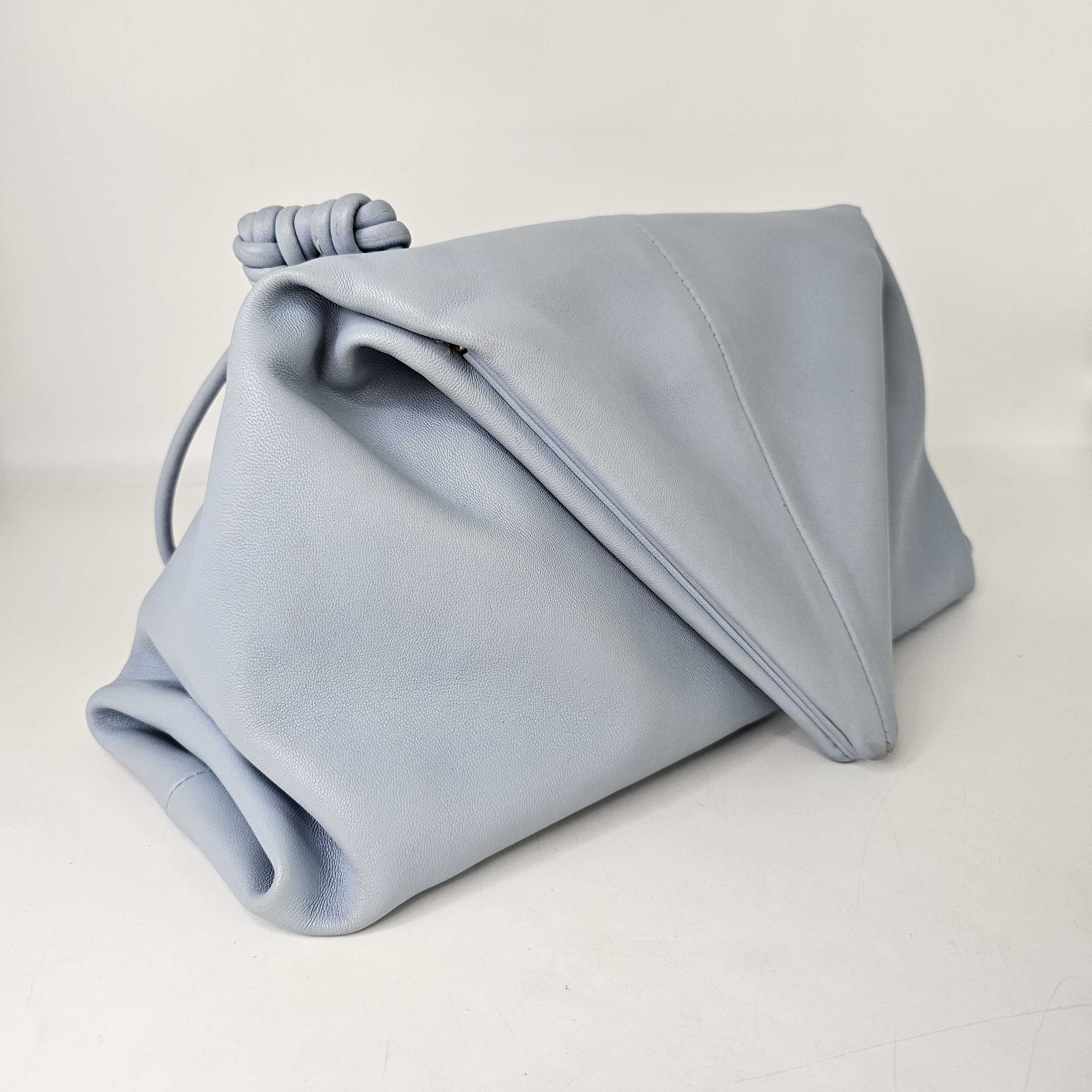 The Trine Leather Clutch in Ice [ReSale]