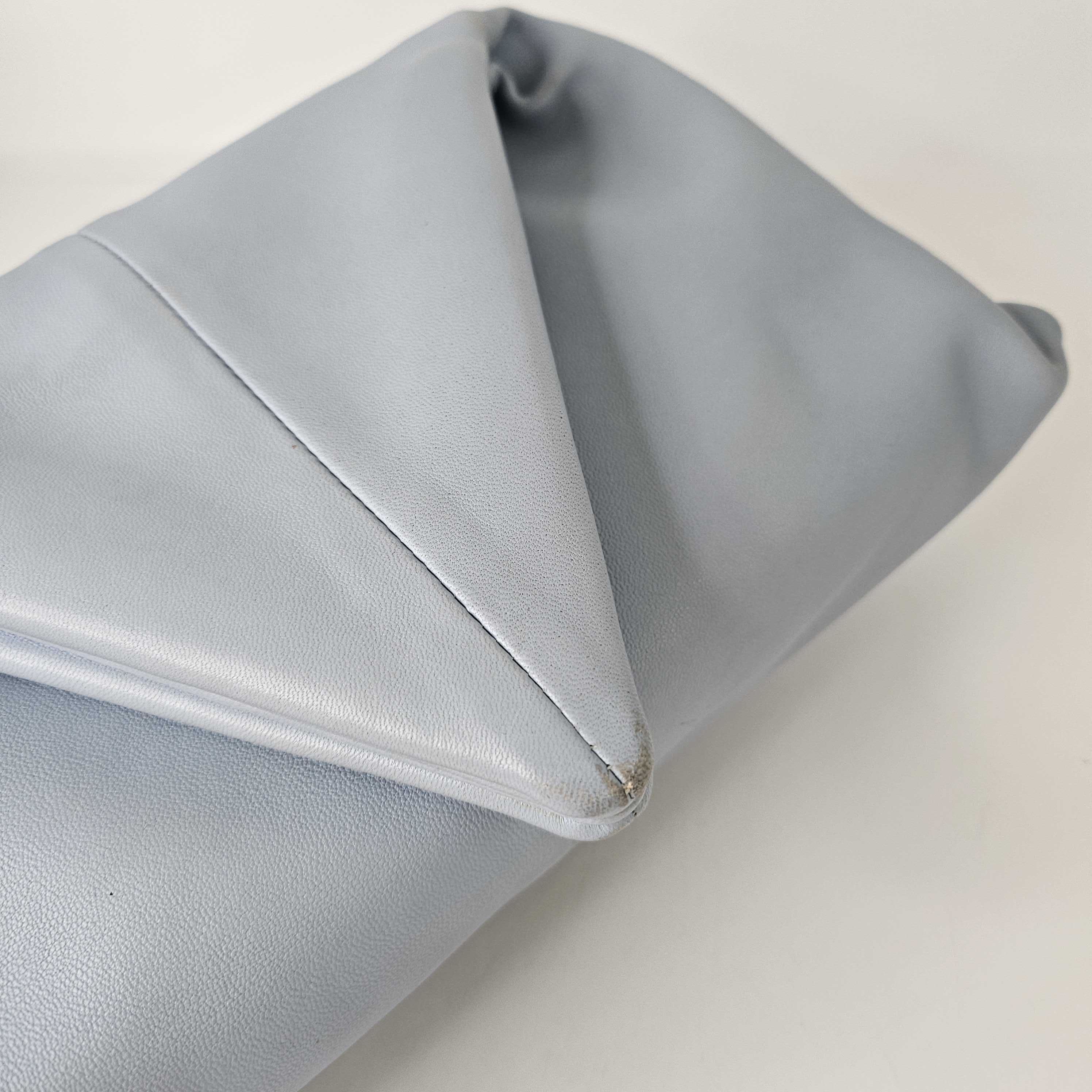 The Trine Leather Clutch in Ice [ReSale]