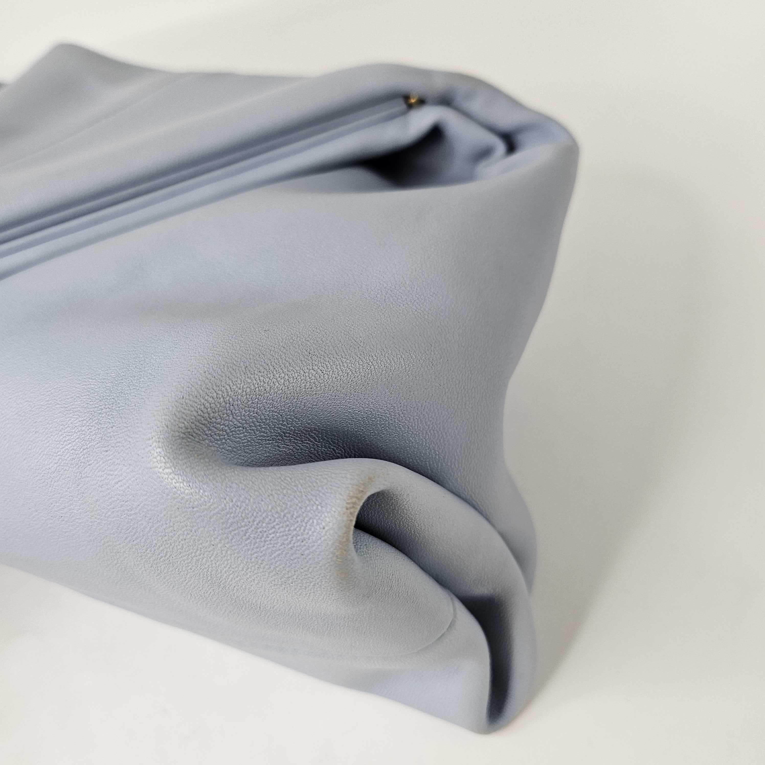 The Trine Leather Clutch in Ice [ReSale]