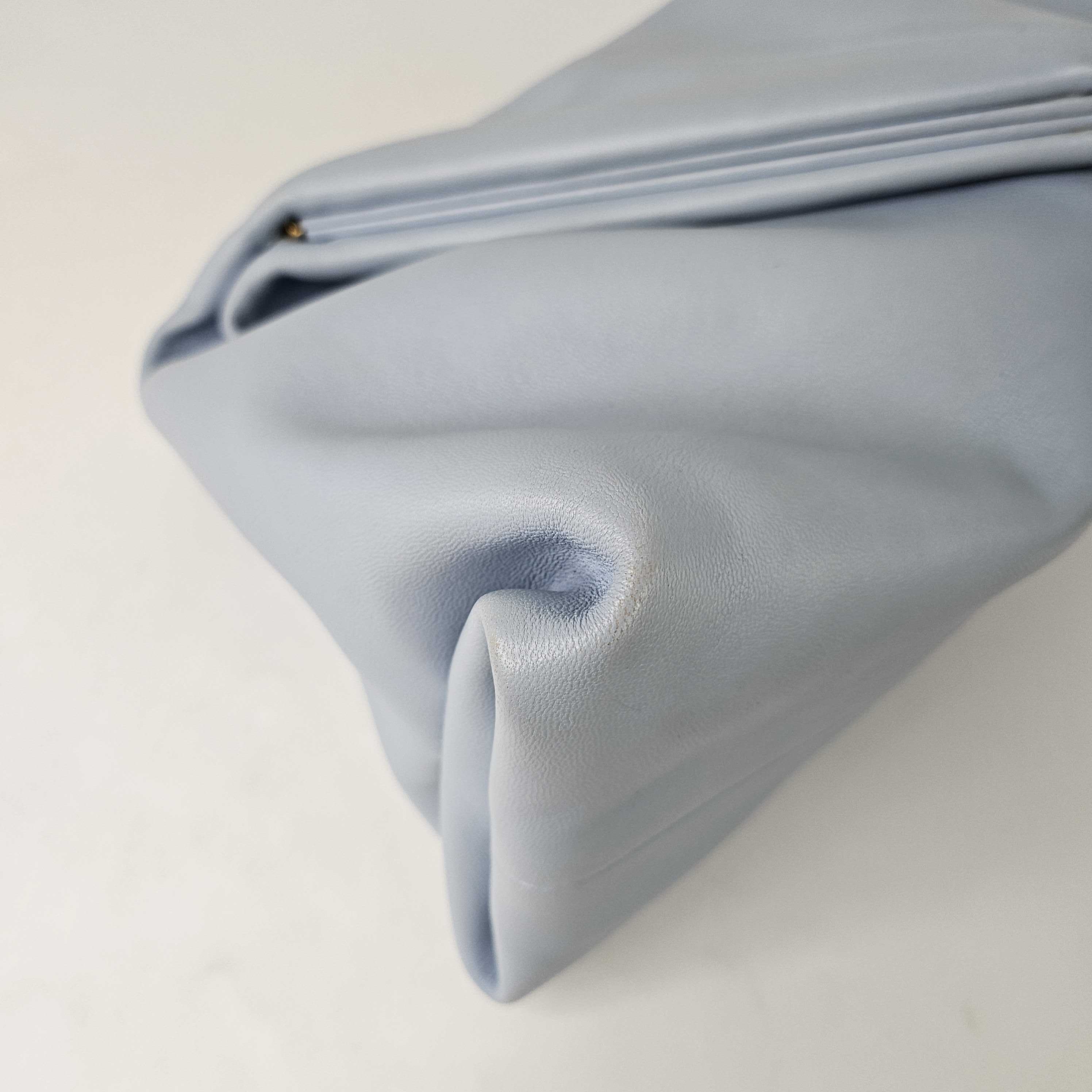 The Trine Leather Clutch in Ice [ReSale]