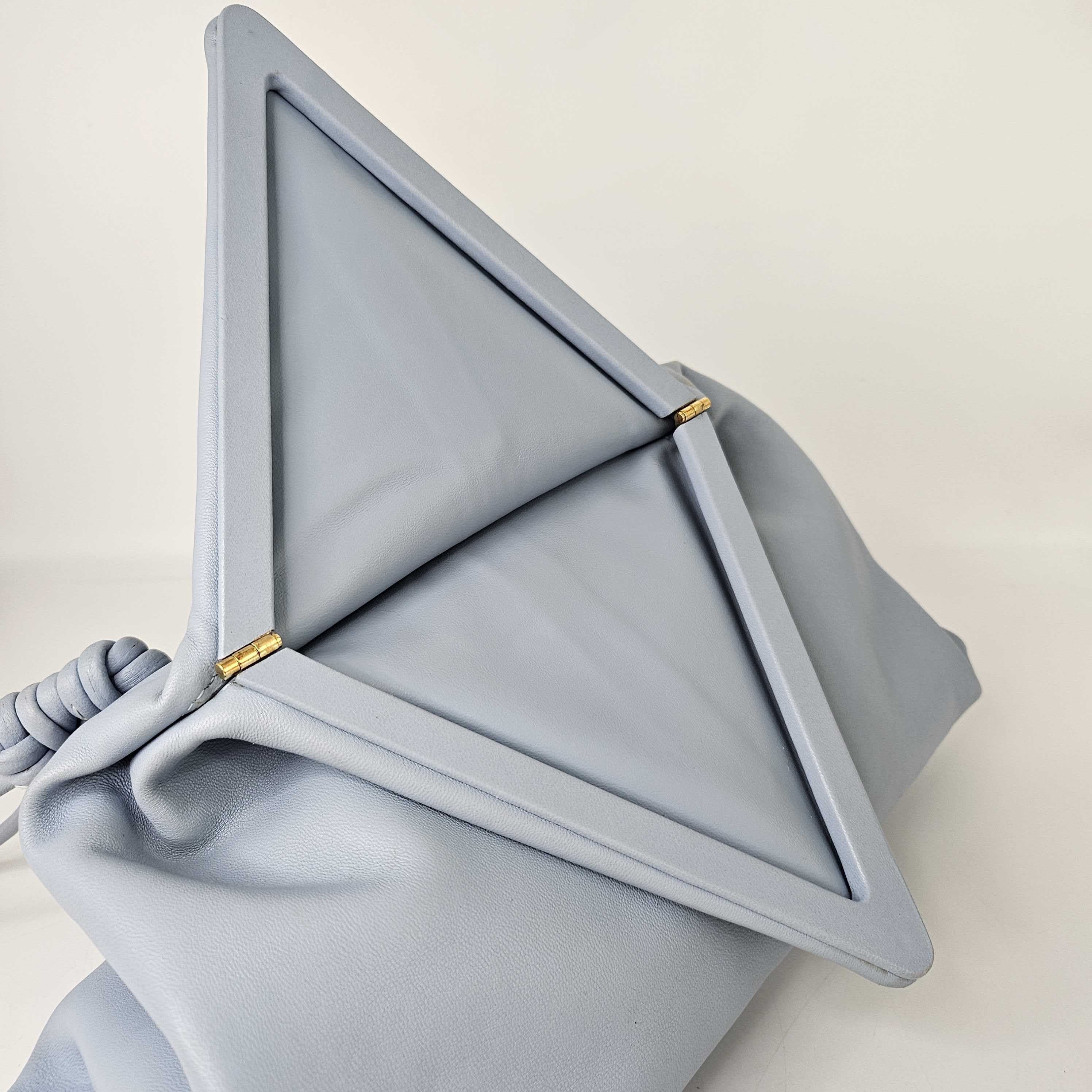 The Trine Leather Clutch in Ice [ReSale]