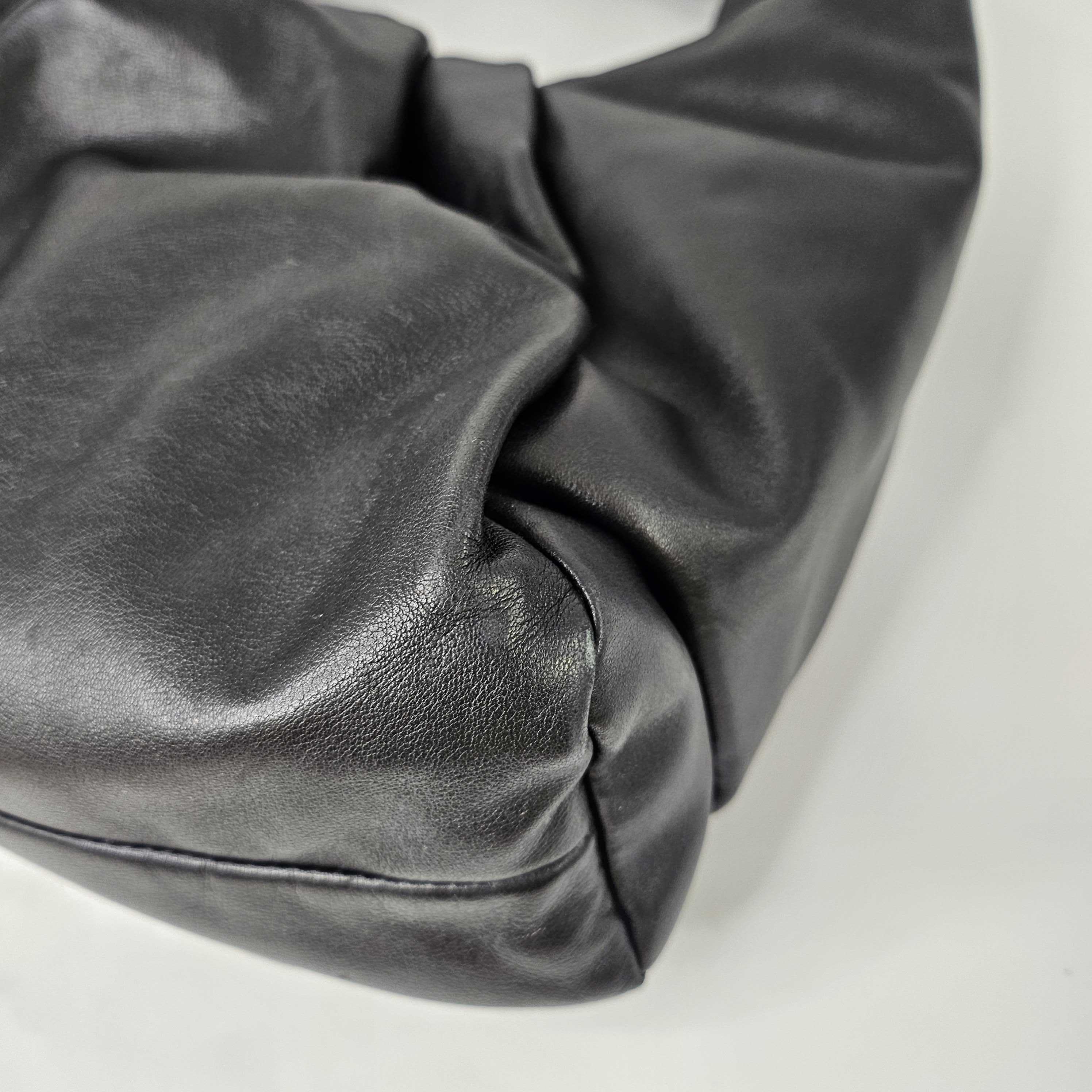 Medium Shoulder Pouch Leather Bag in Black [ReSale]