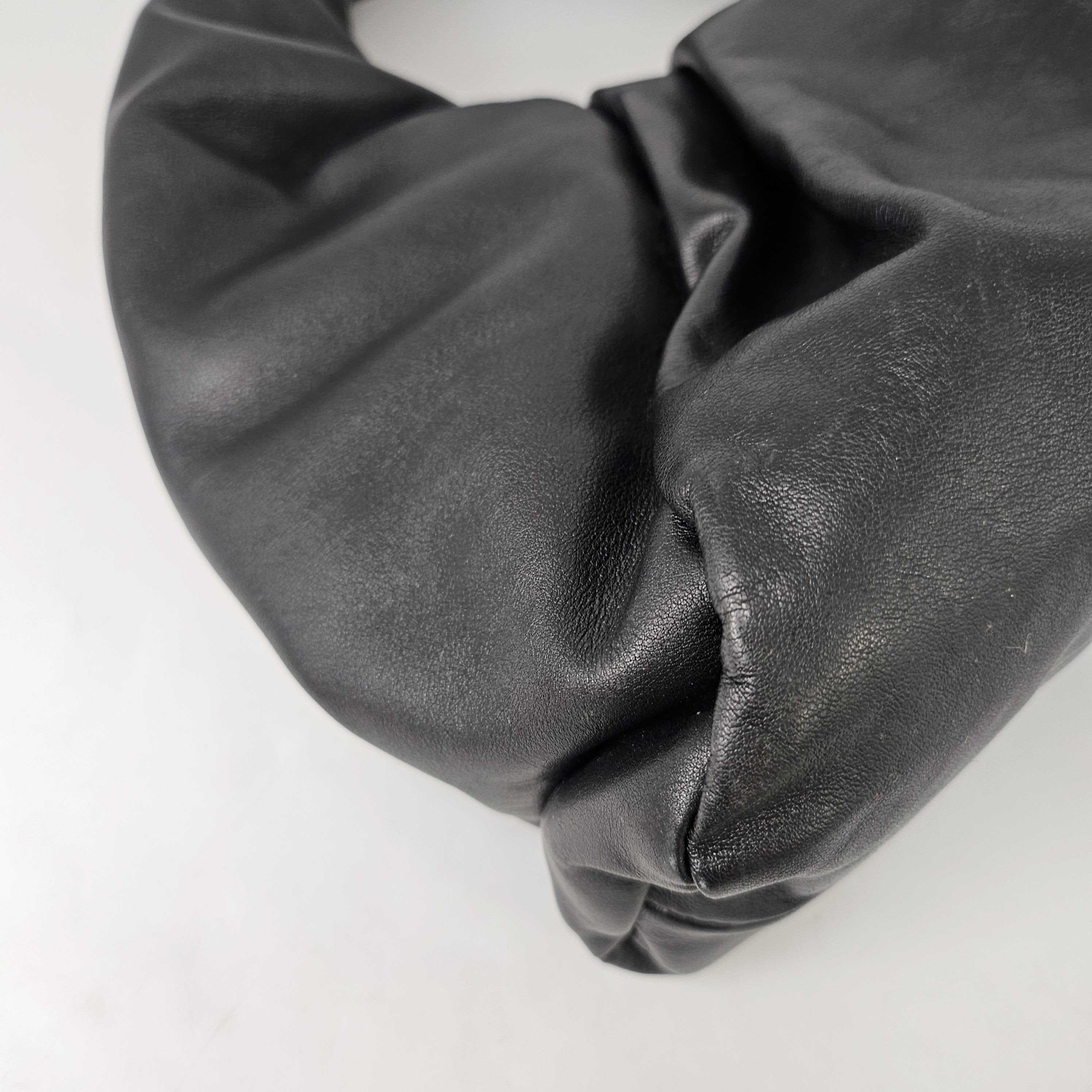 Medium Shoulder Pouch Leather Bag in Black [ReSale]