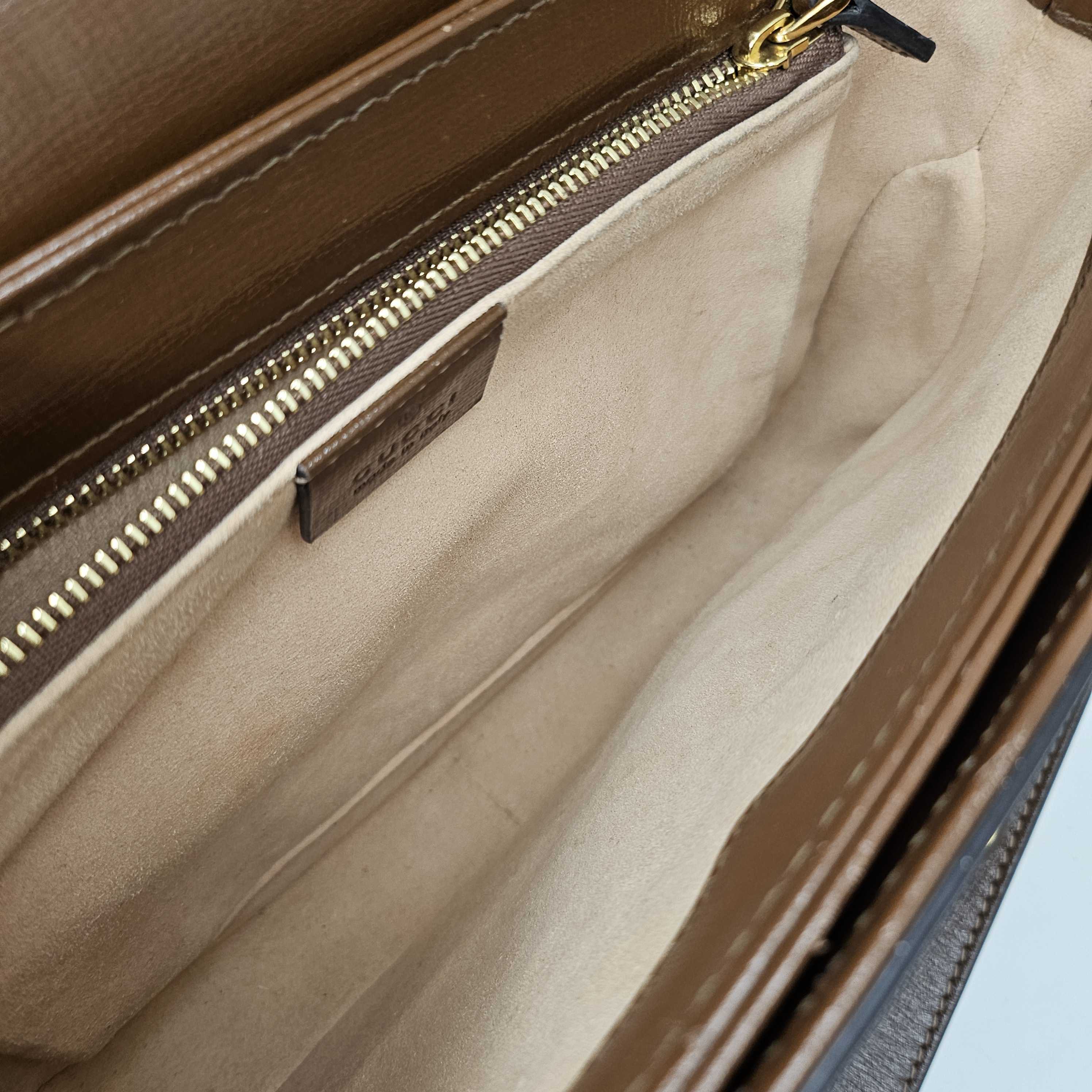 Horsebit 1955 GG Supreme Shoulder Bag with Brown Leather Trim [ReSale]