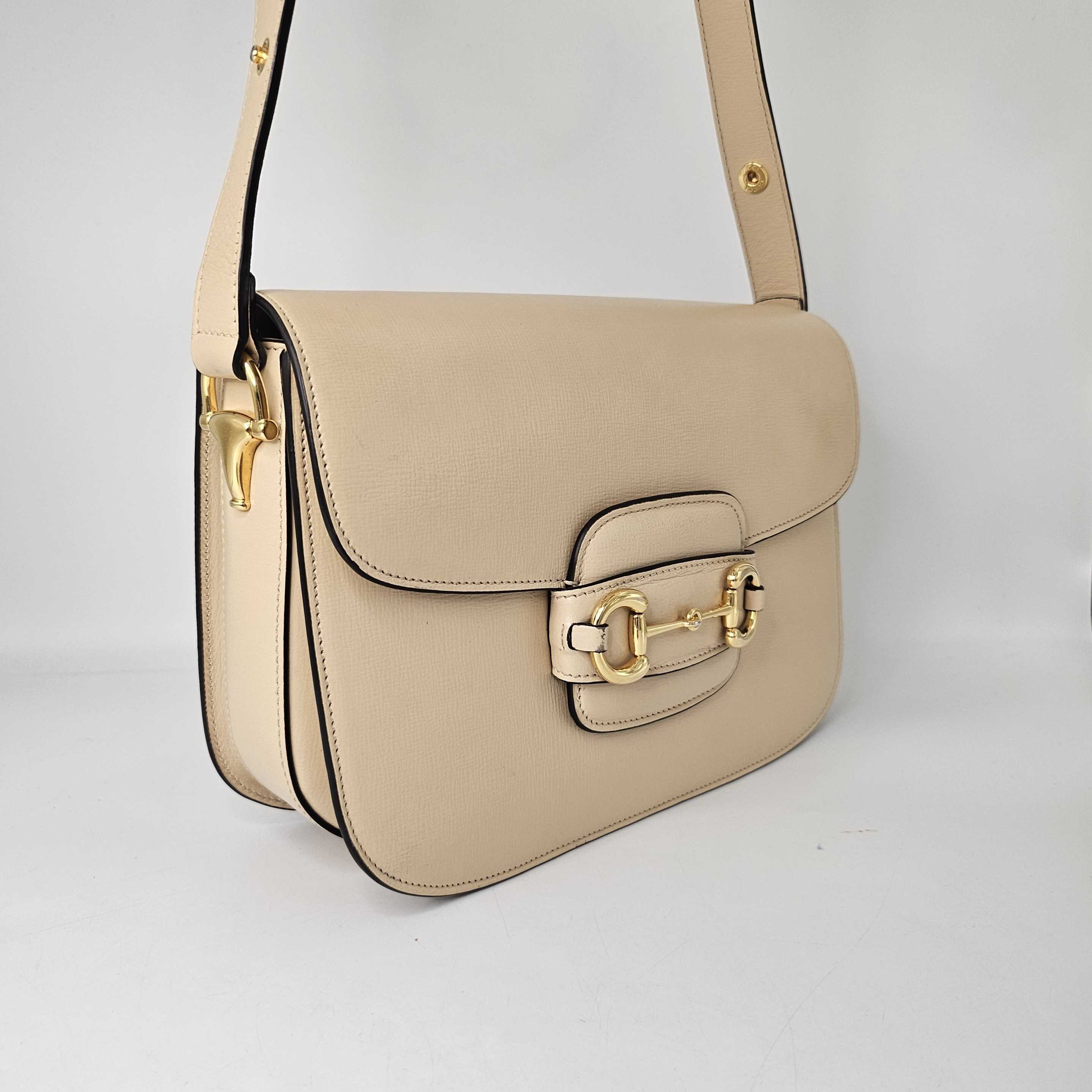 Horsebit 1955 Leather Shoulder Bag in Bubble Tea [ReSale]