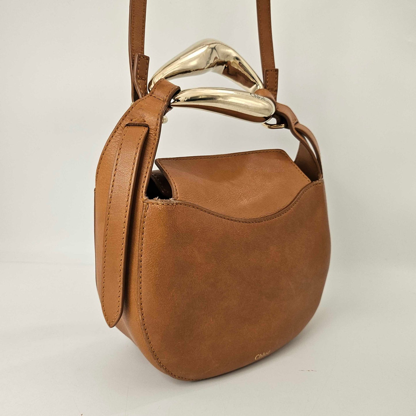 Kiss Small Leather Tote in Tan [ReSale]