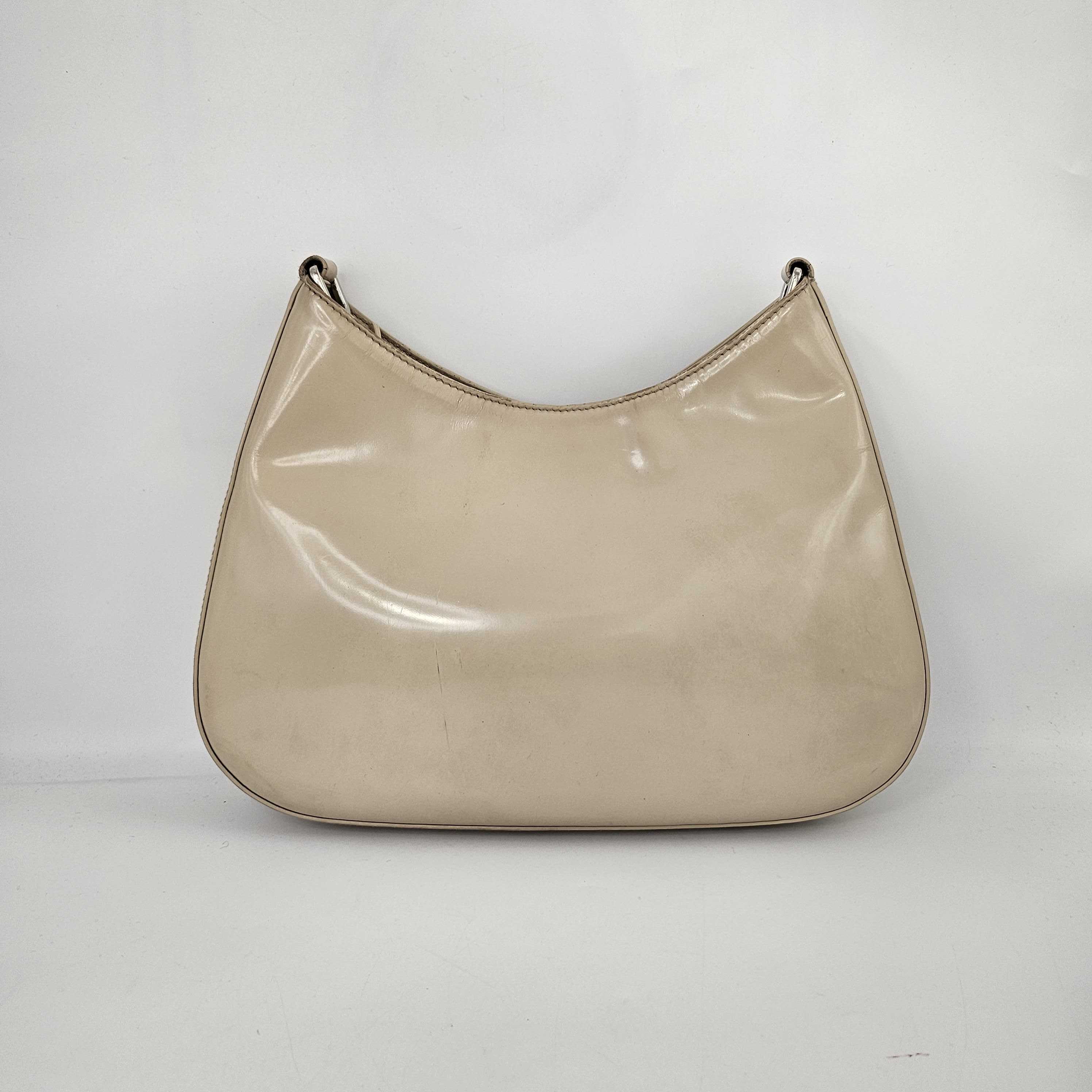 PRADA Cleo Beige Leather Shoulder Bag | COCOON ReSale