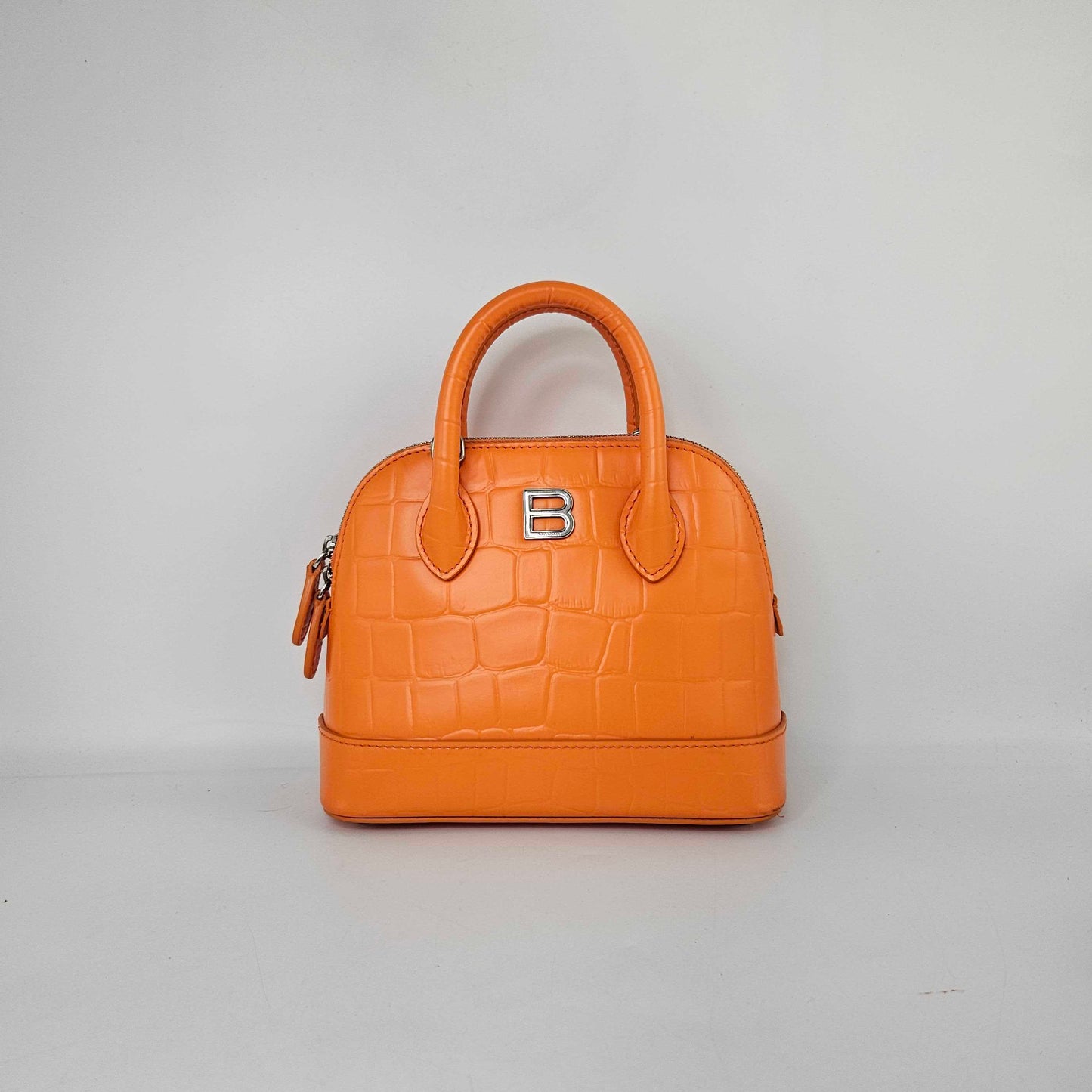 XXS Ville Embossed Leather Tote in Orange [ReSale]