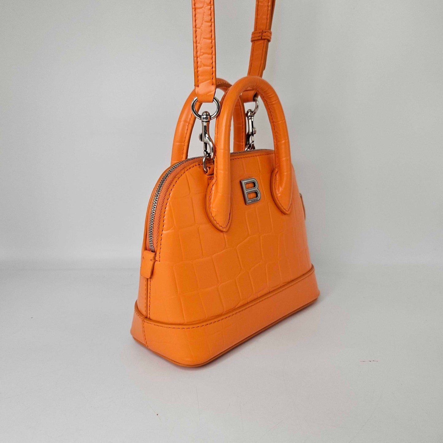XXS Ville Embossed Leather Tote in Orange [ReSale]