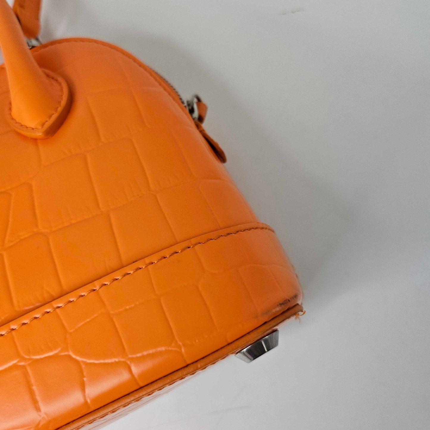 XXS Ville Embossed Leather Tote in Orange [ReSale]