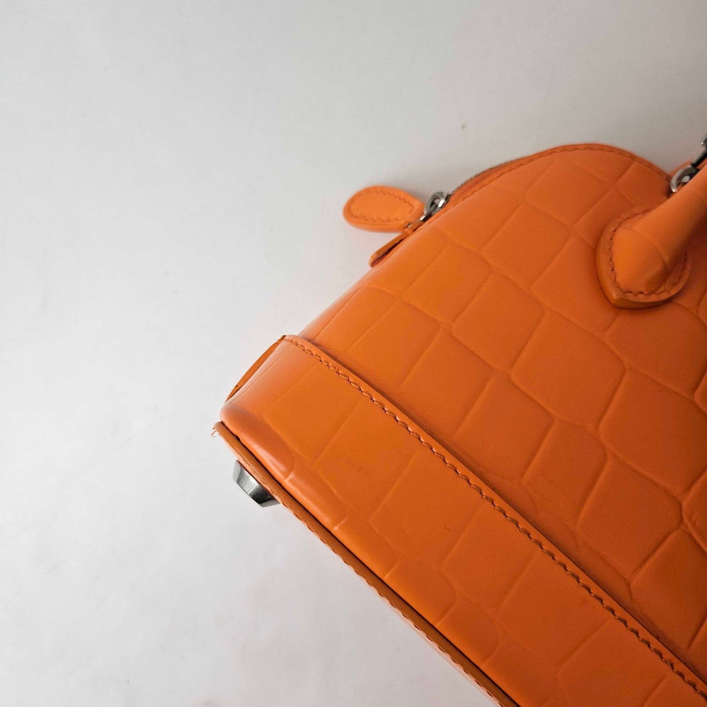 XXS Ville Embossed Leather Tote in Orange [ReSale]