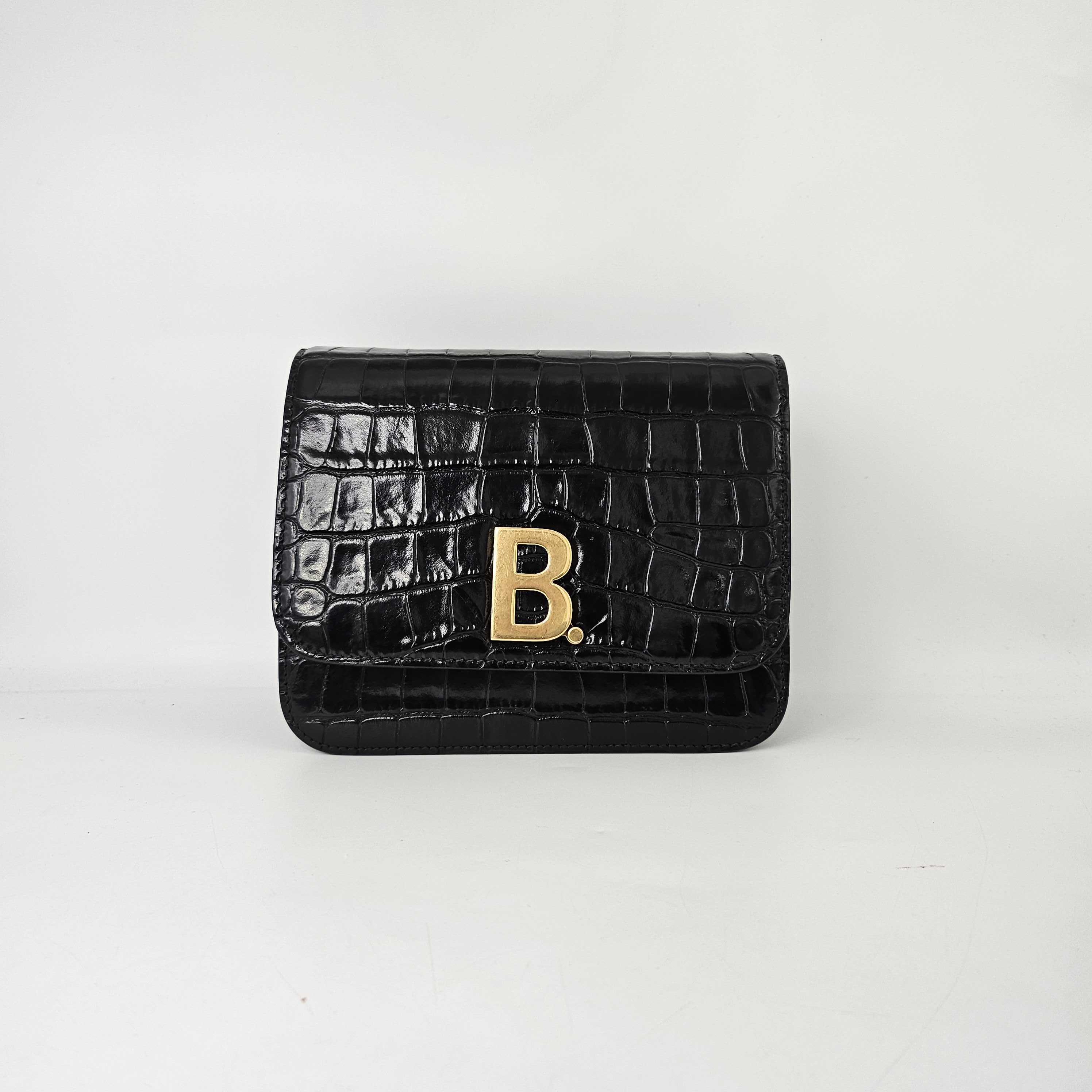 BALENCIAGA BB CROCO MINI BOATON BAG 【公式通販】
