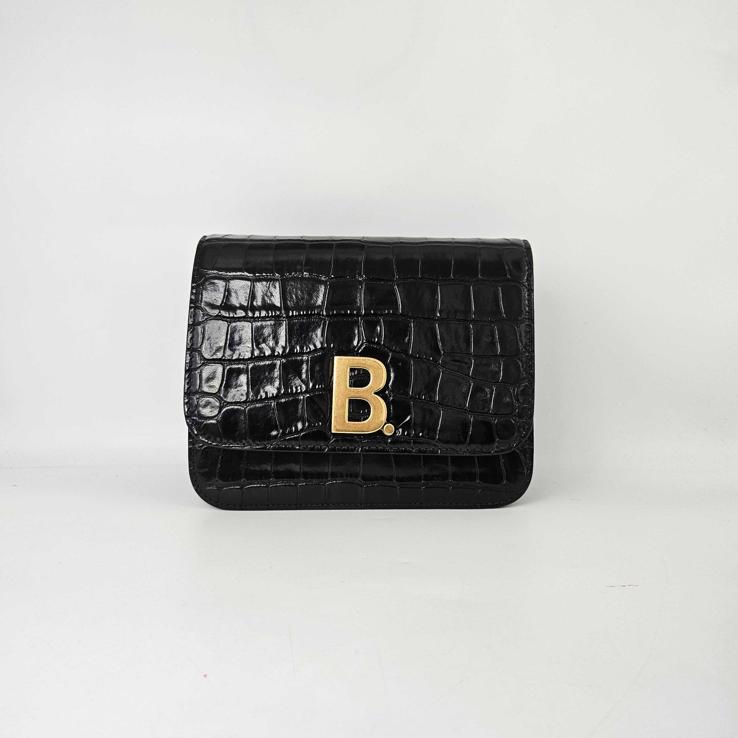 B Small Embossed Crossbody Bag in Black [ReSale]