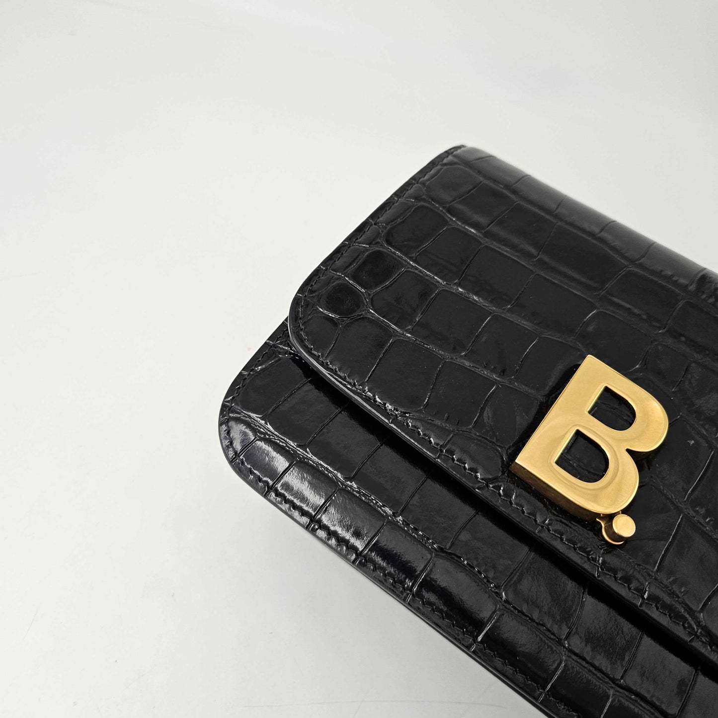 B Small Embossed Crossbody Bag in Black [ReSale]